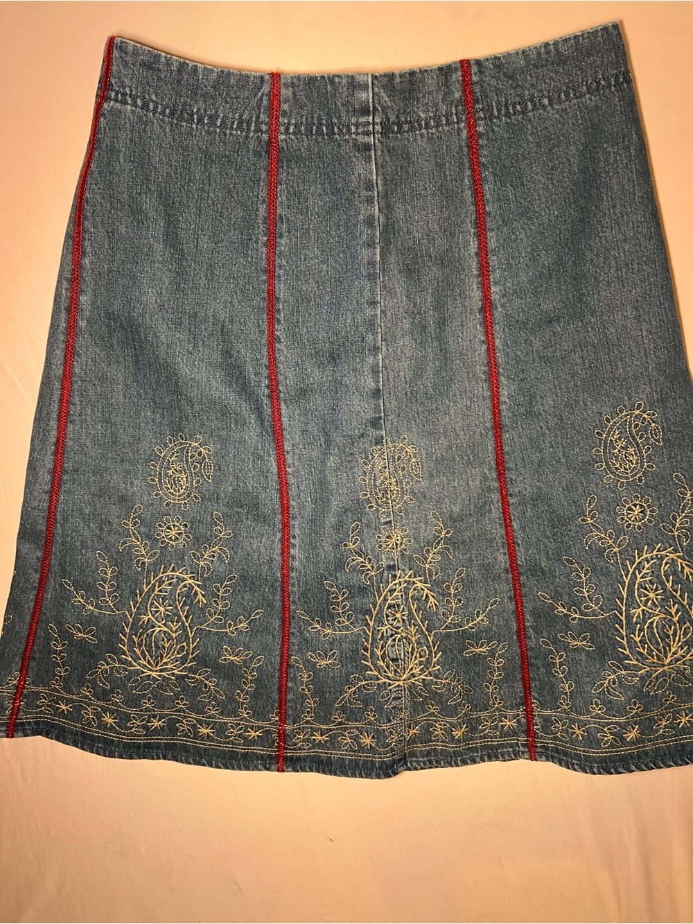 Y2K denim skirt